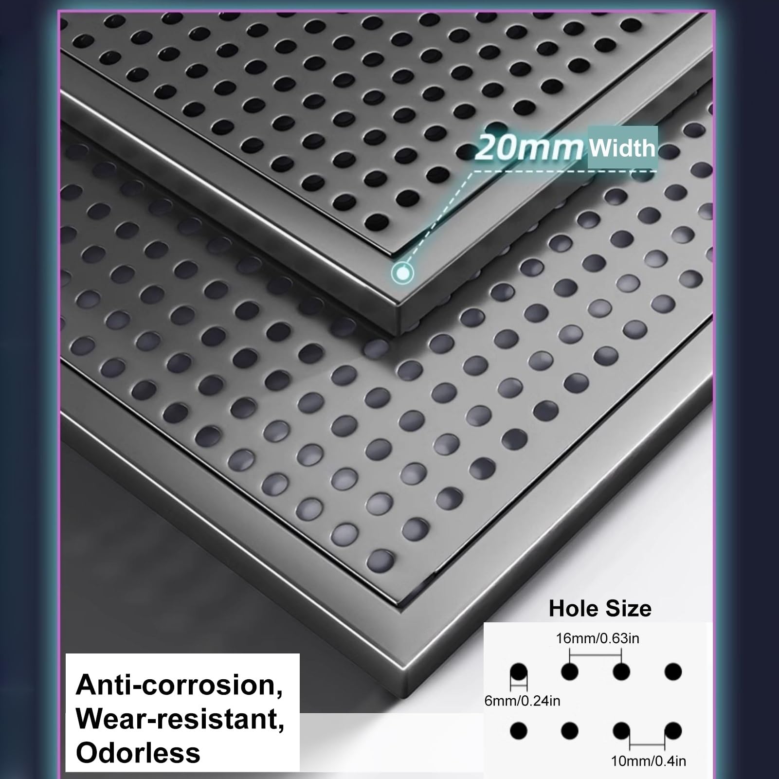 Tablero Perforado Escritorio con 20 Piezas de Ganchos Panel Herramientas Pegboard Organizador Herramientas Pared Estanterias Almacenaje Pared(120x40cm/47x16in)