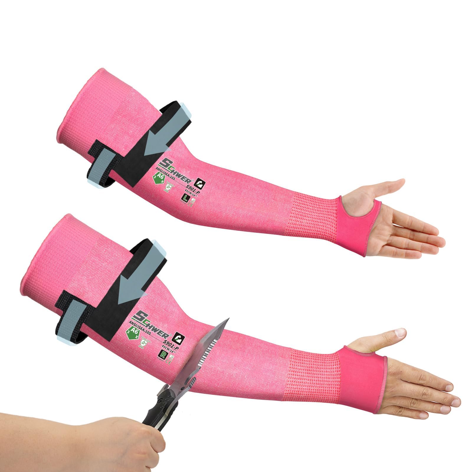 Schwer 18in AIR-SKIN A6 Cut Resistant Arm Sleeves for Gardening, S903 — Amazon image 15