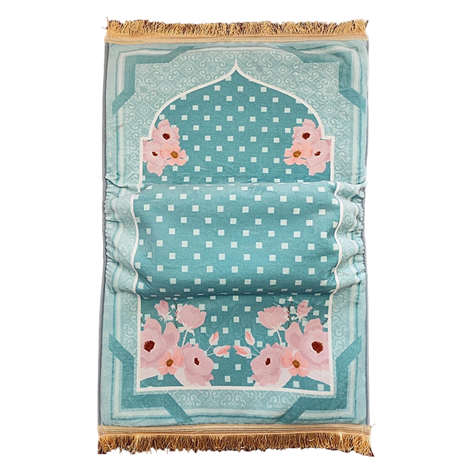 Greabuy Tapis de prière doux extra épais de 8 cm, construction en tissu polyester solide et facile à entretenir, tapis simple de 70 x 110 cm