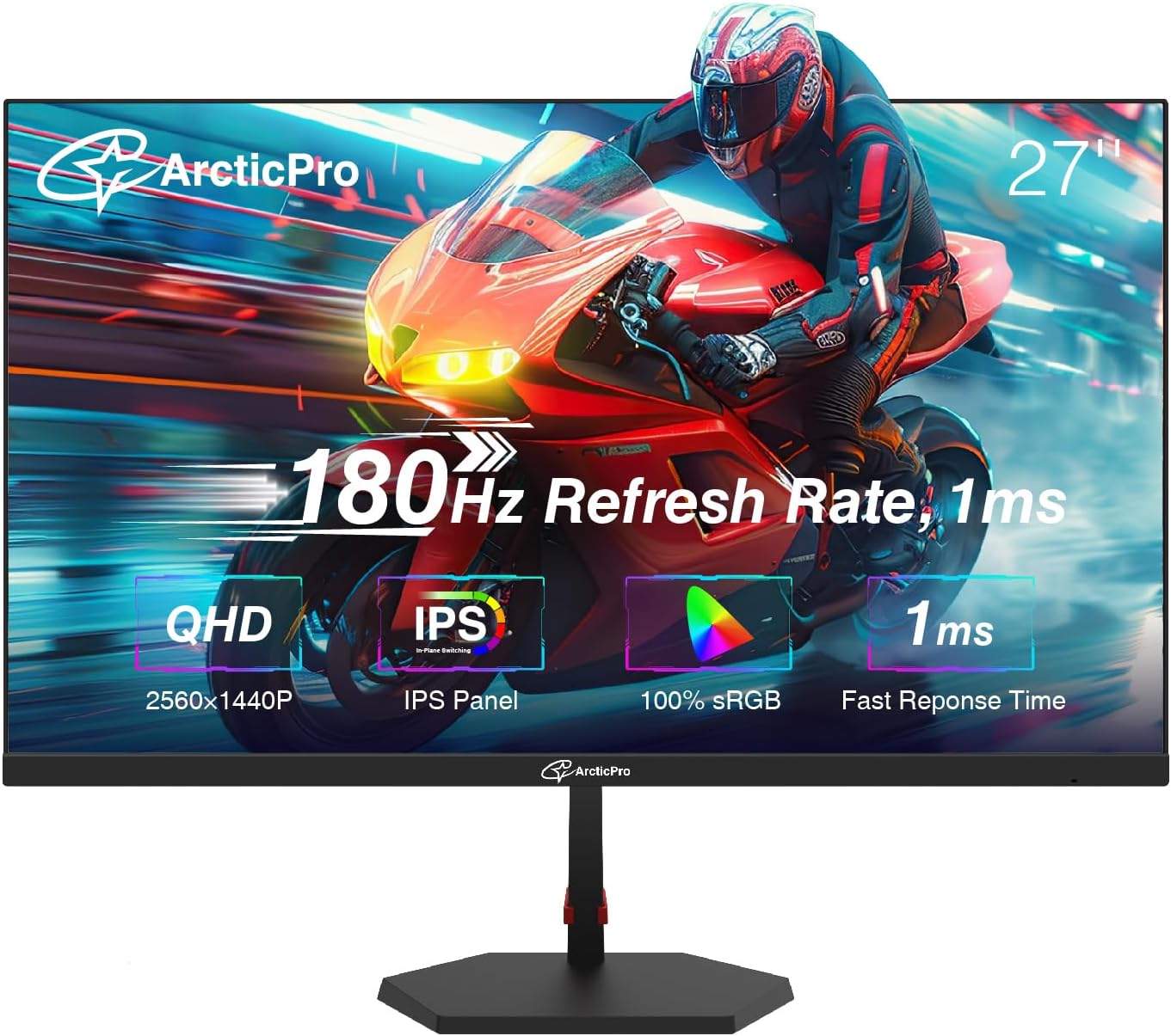 Amazon.com: HyperX Armada 27 Gaming Monitor 27 Inch QHD 165Hz 1ms Desk ...