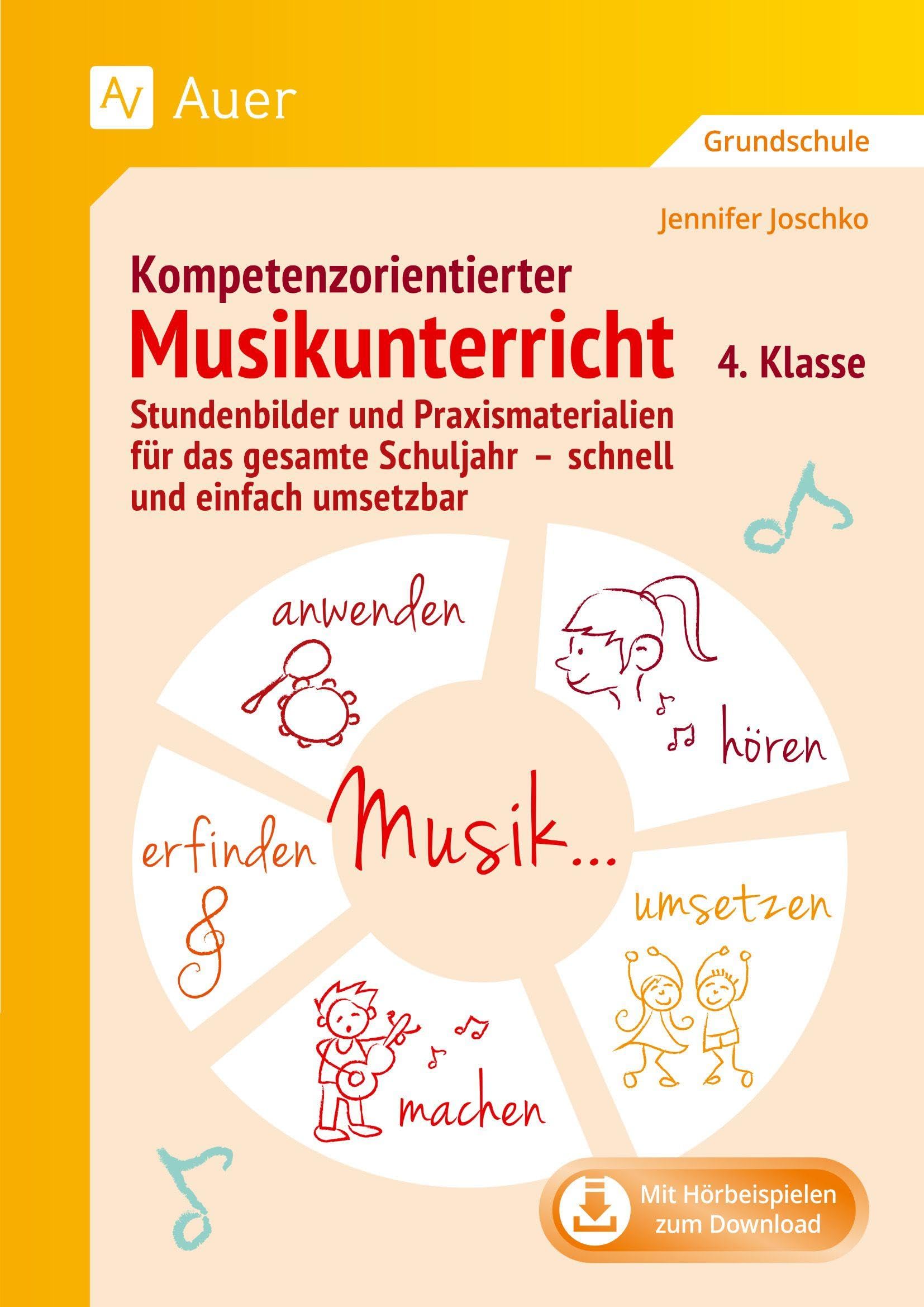 Kompetenzorientierter Musikunterricht 4. Klasse: Stundenbilder und Praxismaterialien für das gesamte Schuljahr - schnell und einfach umsetzbar (Kompetenzorientierter Unterricht Grundschule)