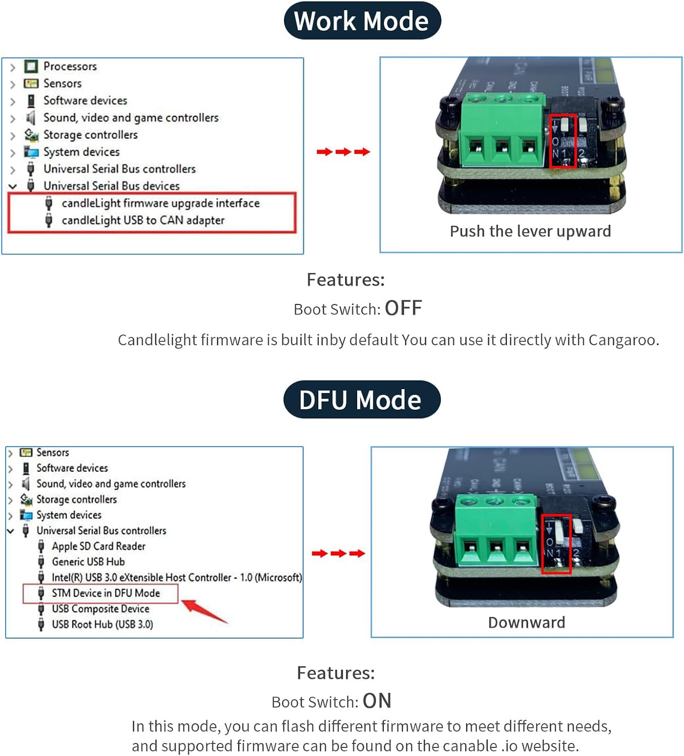 USB to CAN Bus Converter Adapter Up to 1Mps