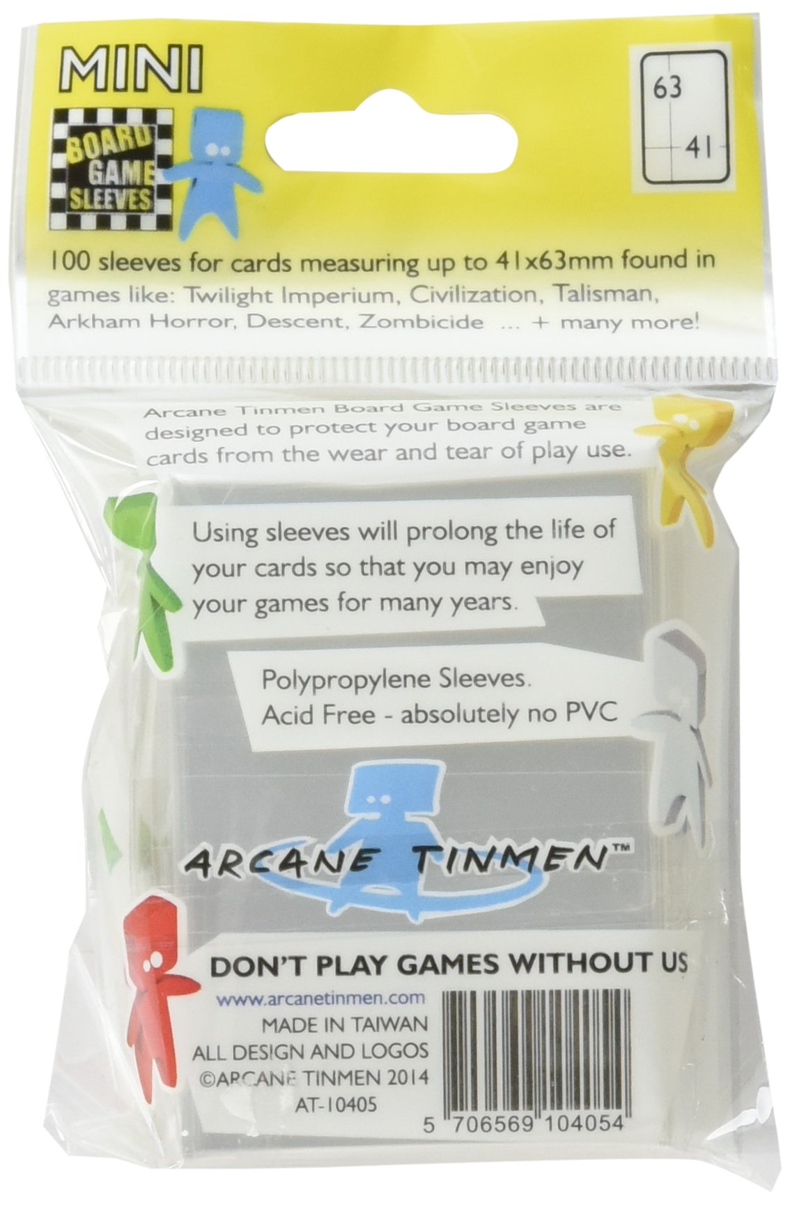 Amazon.com: Arcane Tinman Sleeves: Mini Board Game, Clear : Toys & Games