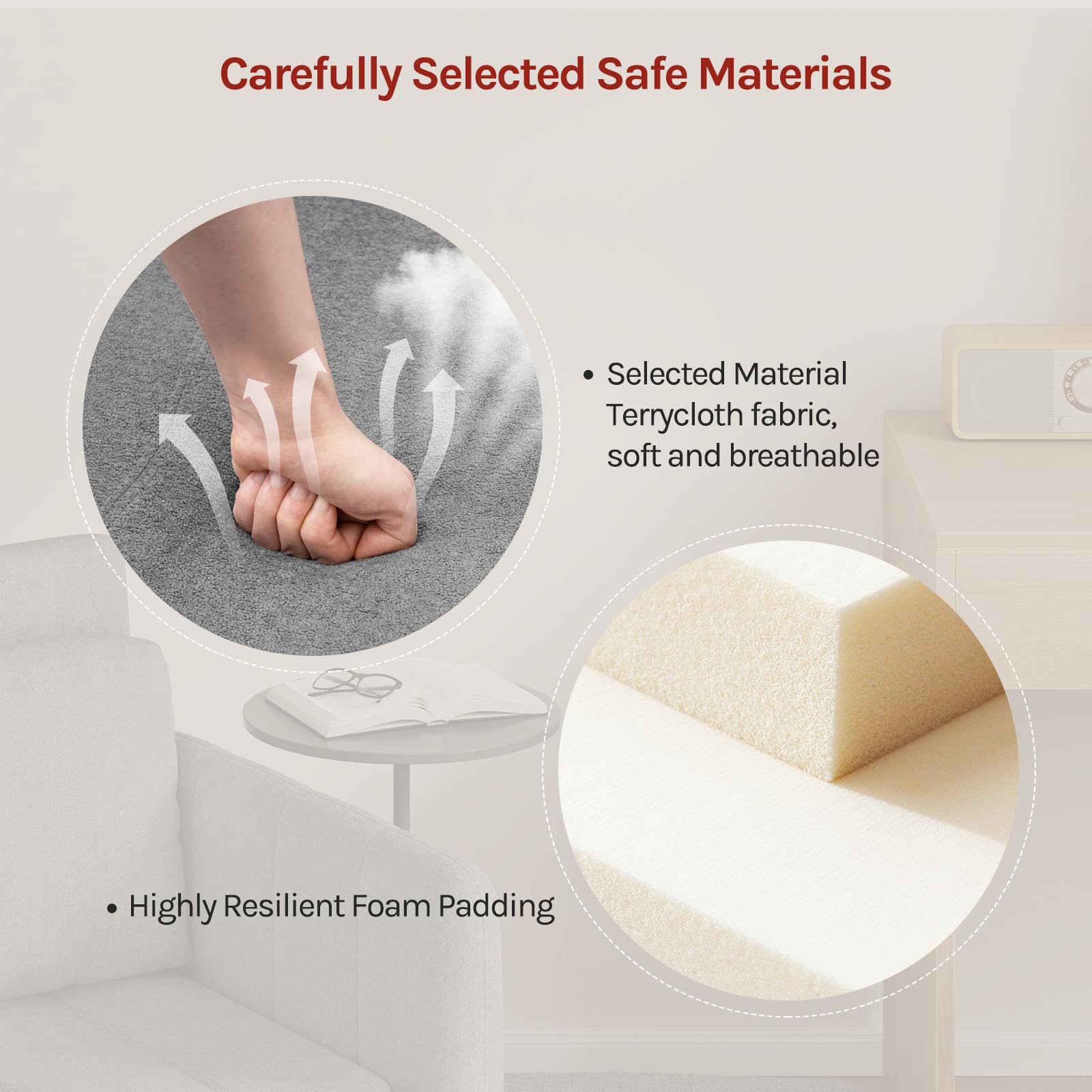 WOLTU 3-in-1 Divano Letto, Poltrona Letto Trasformabile, Grigio Chiaro | con Reclinazione a 5 Posizioni, Divano Singolo Pieghevole per Piccoli Spazi, Chaise Lounge, Tessuto in Spugna Traspirante