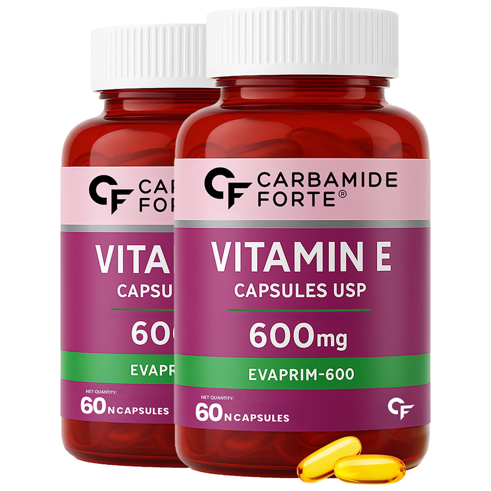 Carbamide Forte 400 mg Vitamin E Capsules for Face and Hair | 100% Natural VitaminE Supplement with Vitamin E Oil | Paraben Free - 120 Capsules — Amazon image 13