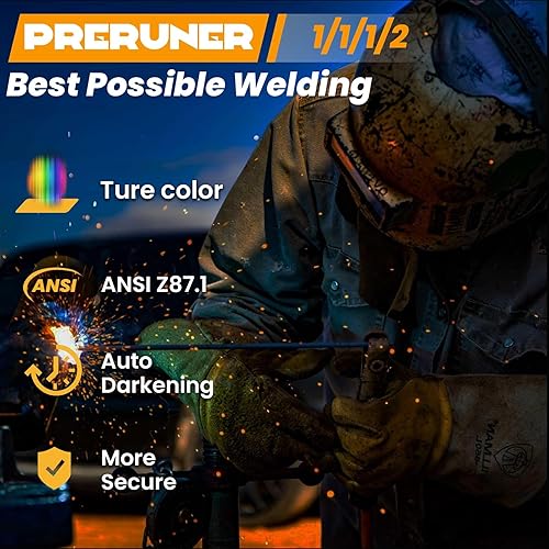 Miniatura 2 de Lente de soldadura de oscurecimiento automático 2x4, lente de soldadura 2x4 con tecnología HD True Color, reemplazo de lente de soldadura dorada