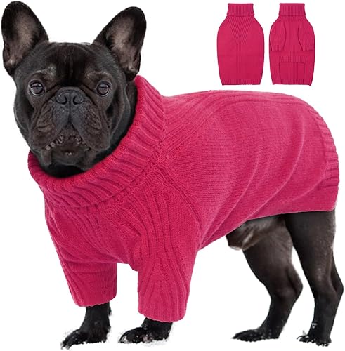 IECOii Suéter grande para perro, suéteres para perros grandes y niños, sudadera de otoño de Acción de Gracias, suéter de cuello alto grueso y