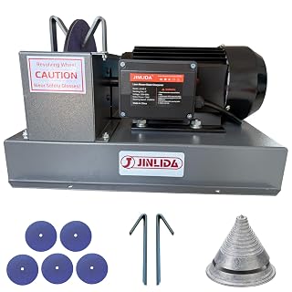 JLD10-9 Lawn Mower Blade Sharpener, 1HP 750W Lawn Lawnmower Blade Grinder with 9-inch Ceramic Grinding Wheel and Balancer and 5 Sanding Discs - Amazon product rated Grade A