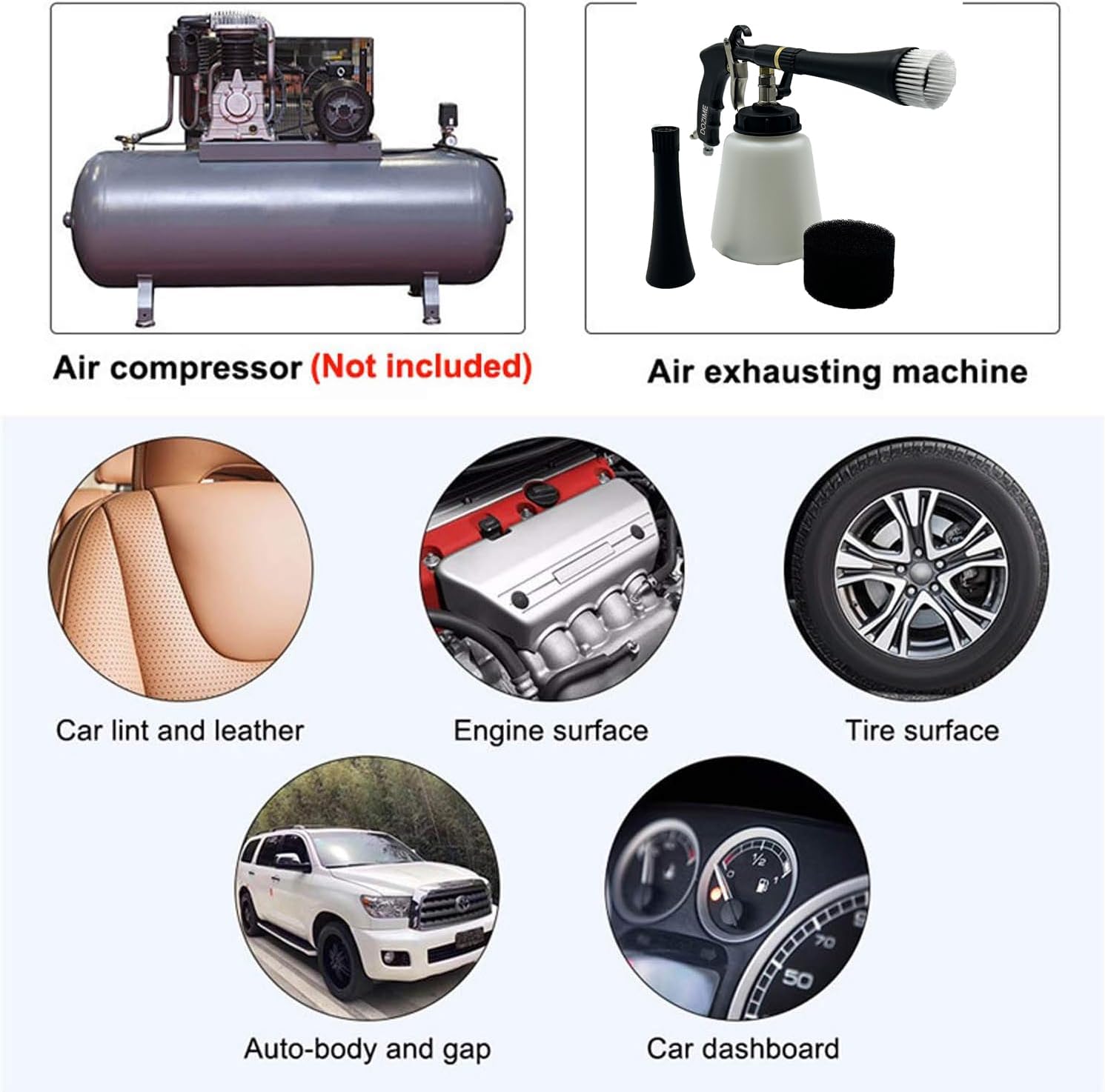 Air Blow Gun with Adjustable Air Flow Nozzle, Cleaning Gun, Works with Air Compressor,(Z-020 Cleaning Gun)
