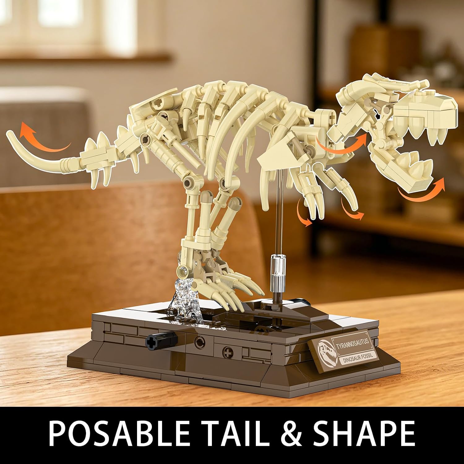 T-Rex Dinosaur Fossil Building Sets, Mechanical Dino Skeleton Model, 289PCS image 5