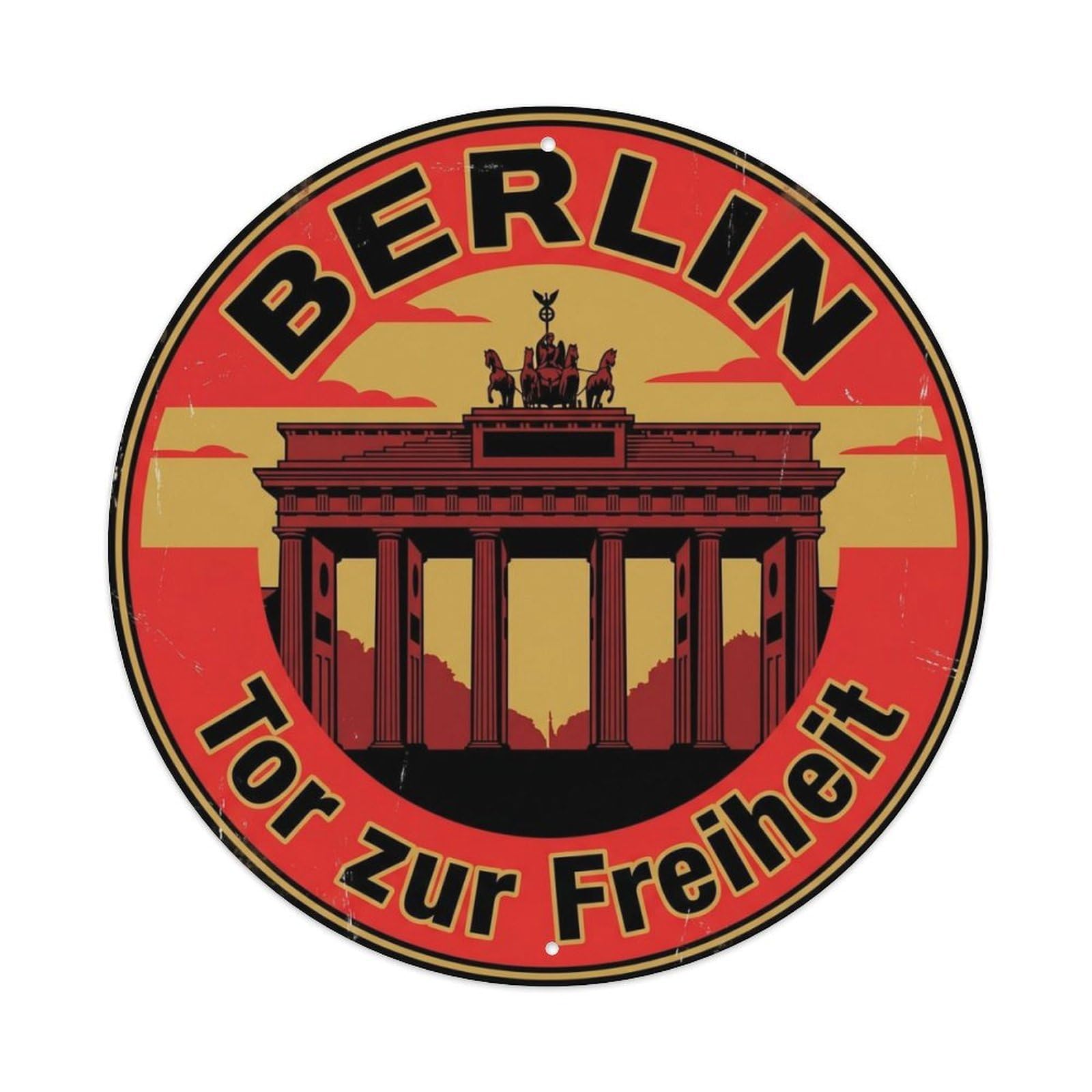 Fqnyr Style Vintage Travel Berlin Brandenburg Gate 1 Metal Tin Sign