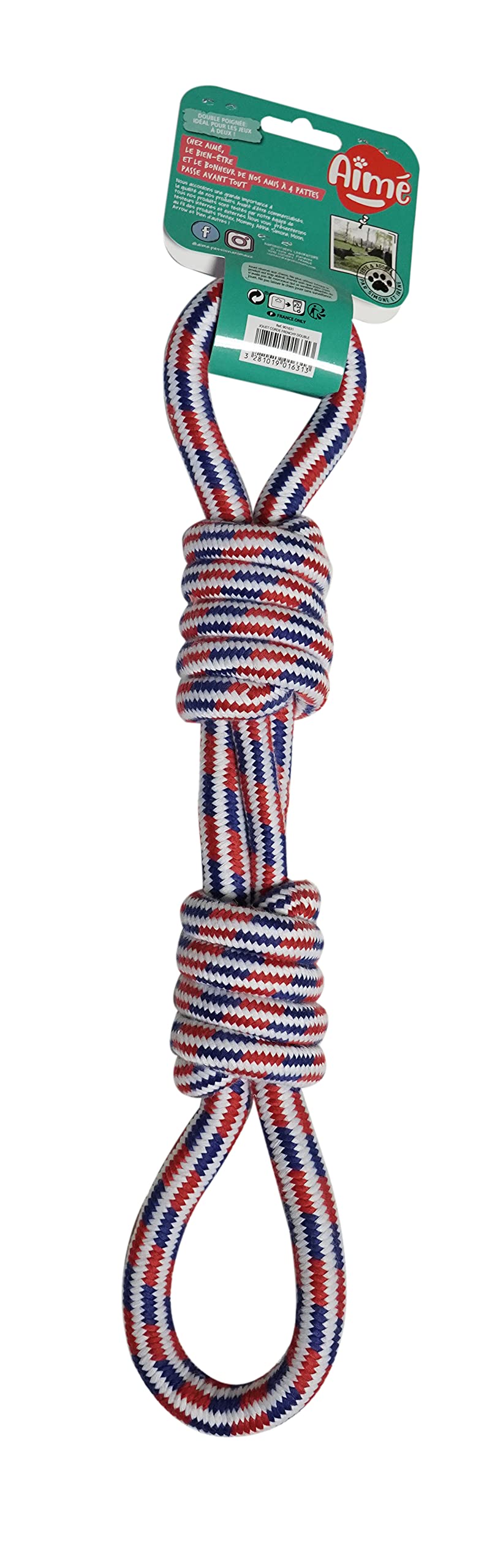 Aimé linka do zabawy dla psów Frenchy, podwójny węzeł, 35 cm