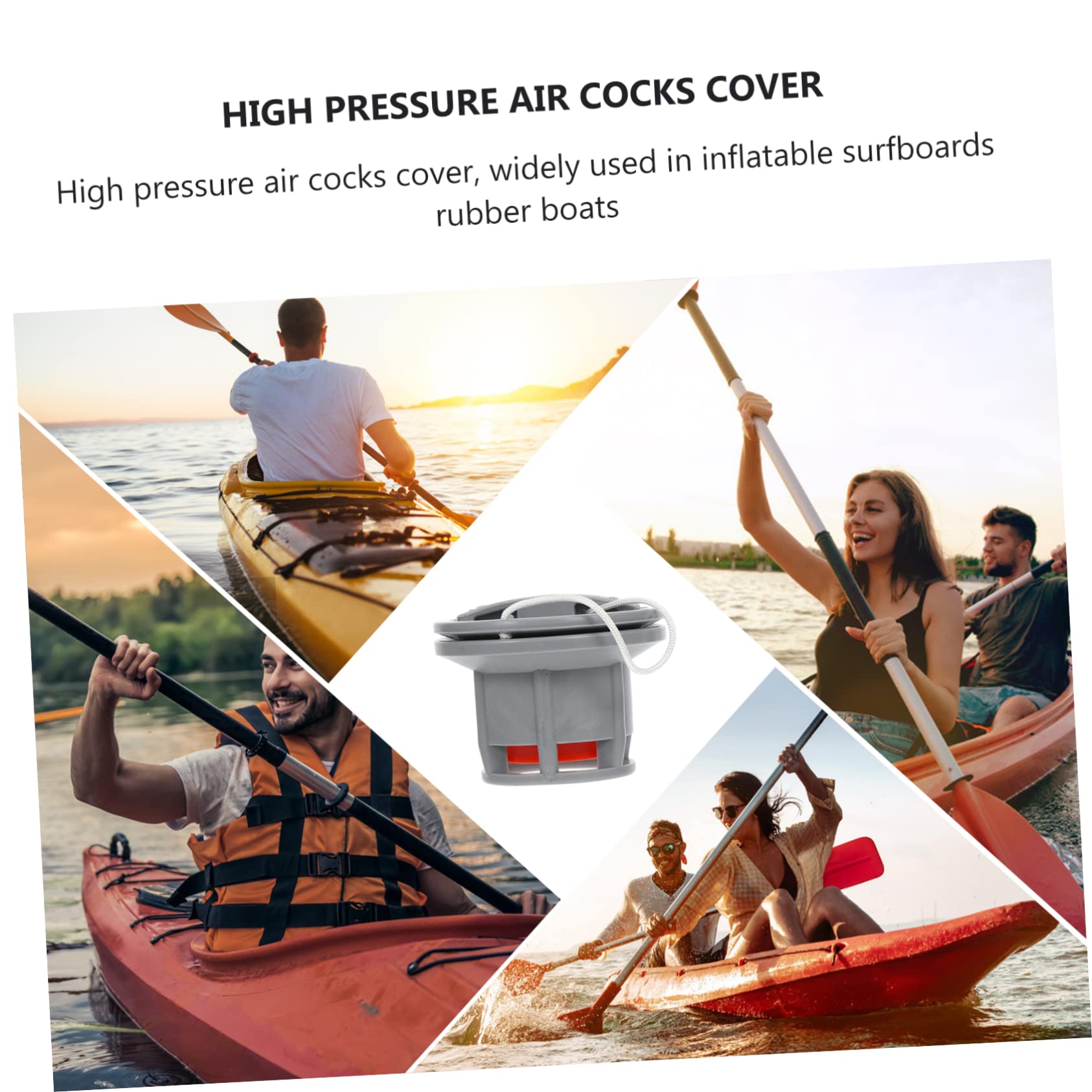 ABOOFAN 5pezzi Valvole Adattatori per Gonfiabili Accessori per Barca in PVC Design Alta Pressione per Stabilità Durabilità Compatibili con Zattere Tavole da Surf