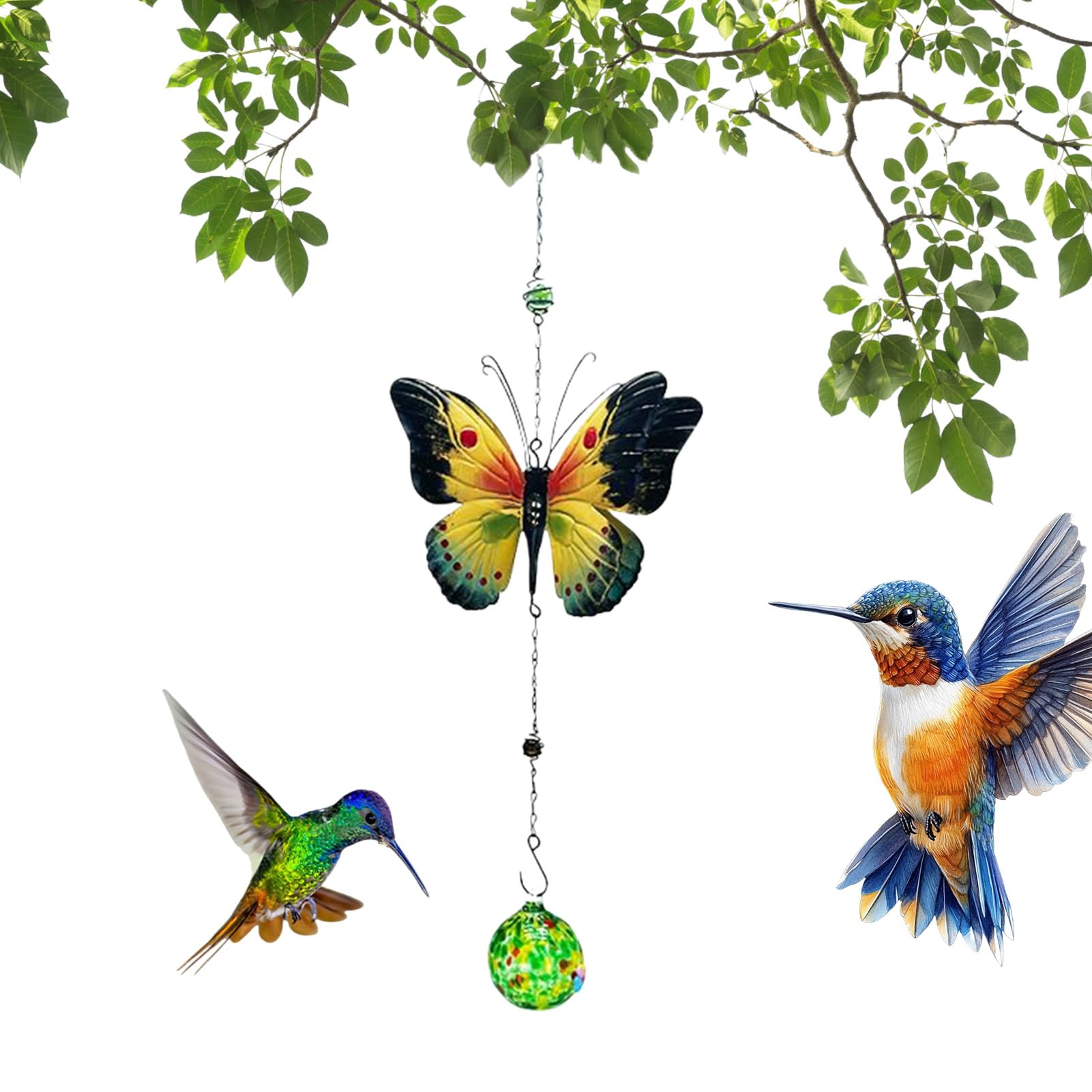 Distributeur de nourriture pour colibris avec ornement papillon étanche