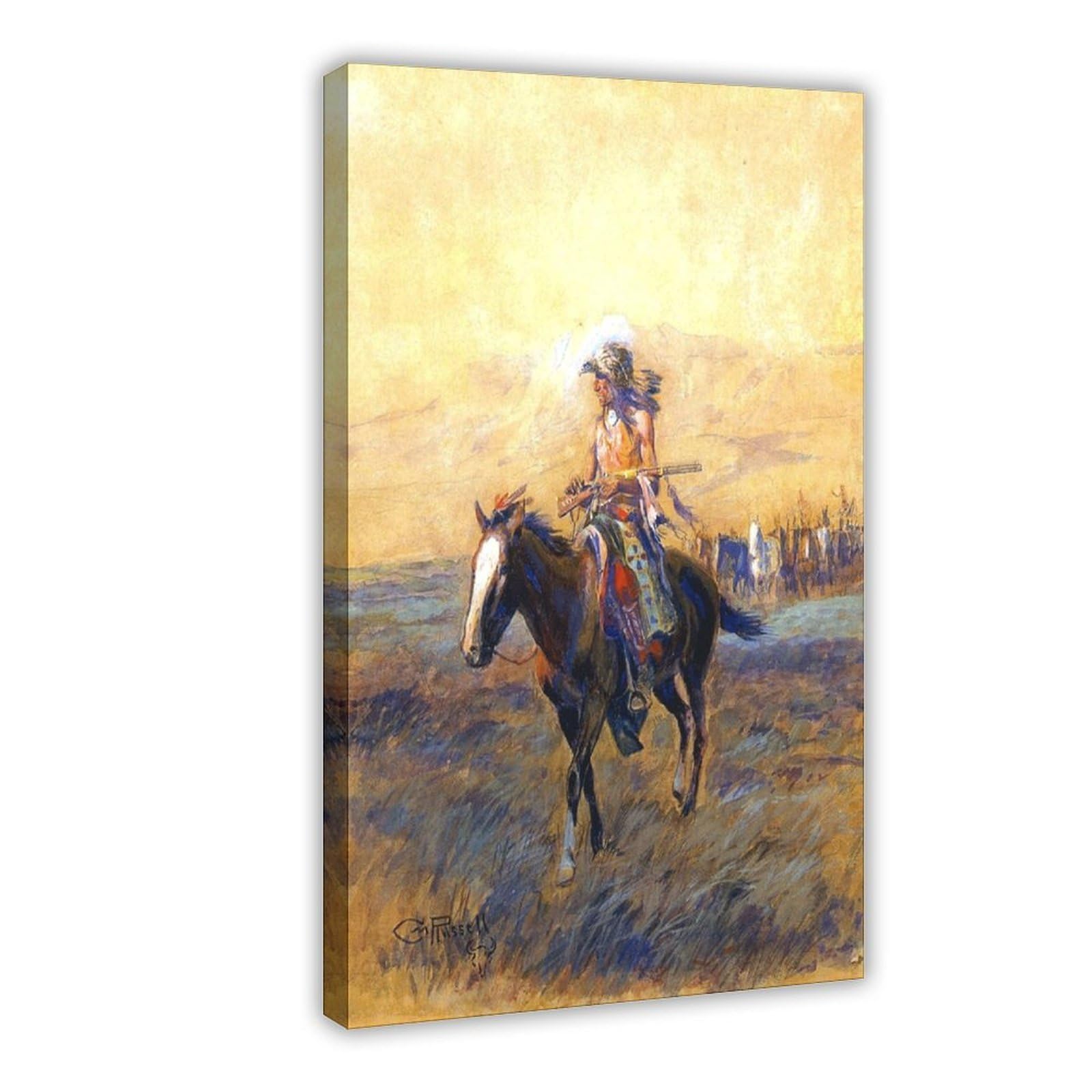 Impression sur toile 50x76 cm tableau de cavalerie - 8