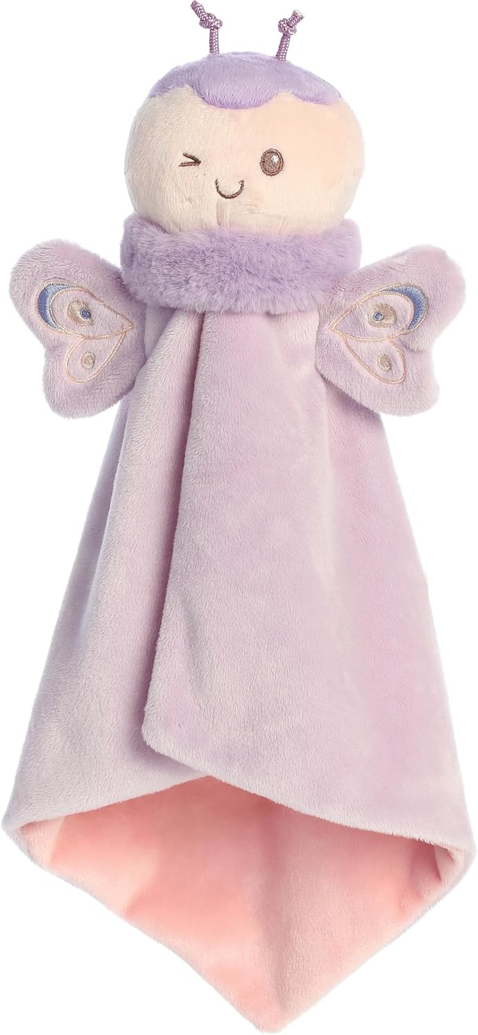 Ebba Snuggly Flutterflies Flutterfly Luvster Baby Stuffed Animal - Soft & Cuddly Toy - Imaginative Play - Purple 16 Inches