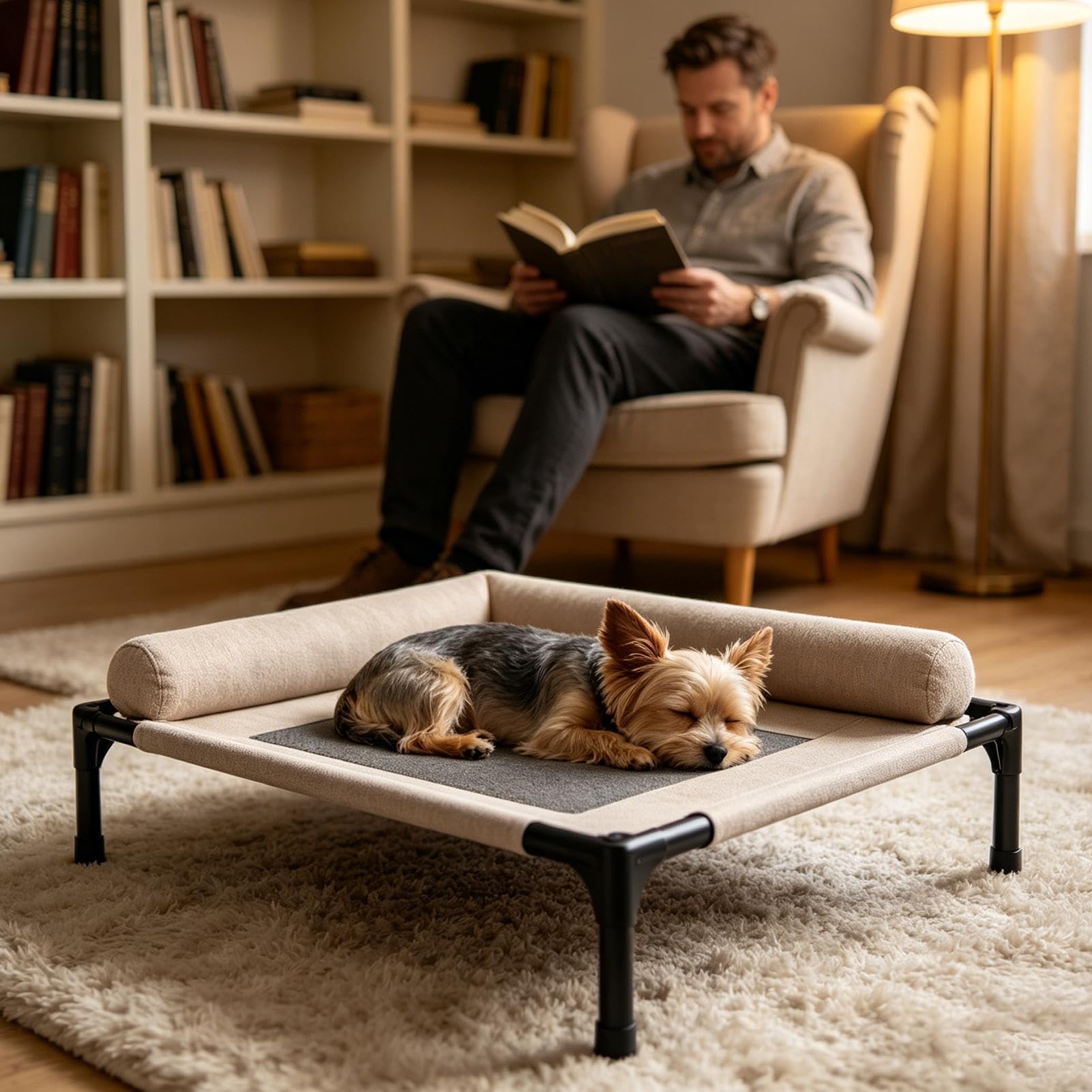 Cuccia per Cani Brandina Lavabile a Rete Traspirante | da Esterno per Cani per Interni Patio Terrazzo Giardino Campeggio Viaggio su Strada Camper Auto Furgone Casa Estate