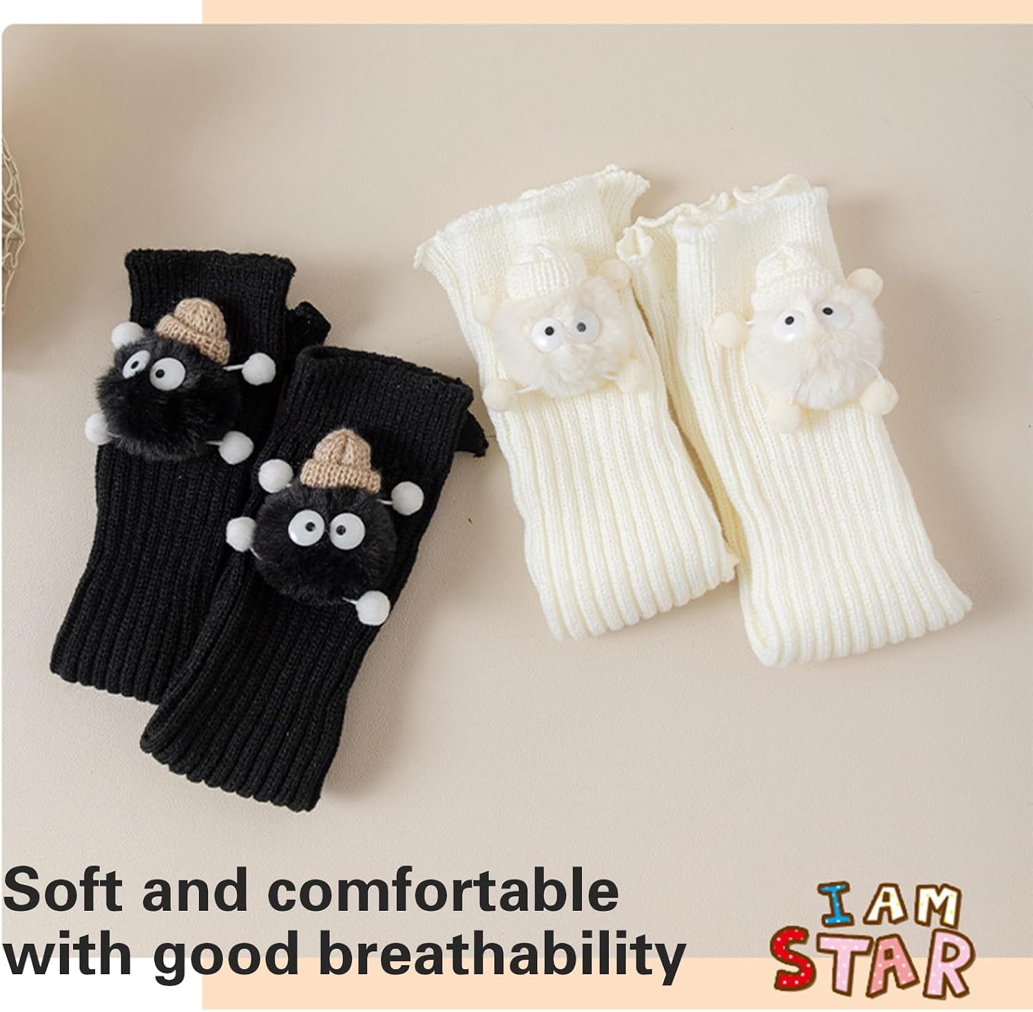 Leg Warmers, Kids Leg Warmer Knitted Winter Warmer Fashionable Kids Warmers Multifunction Cartoon Patter Comfortable