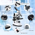 40X-2000X Microscopes for Kids Students Adults, with Microscope Prepared Slides 30p, 2.0 mp Camera, Microscope Accessories, Phone Adapter, Microscopes for School Laboratory Home Education