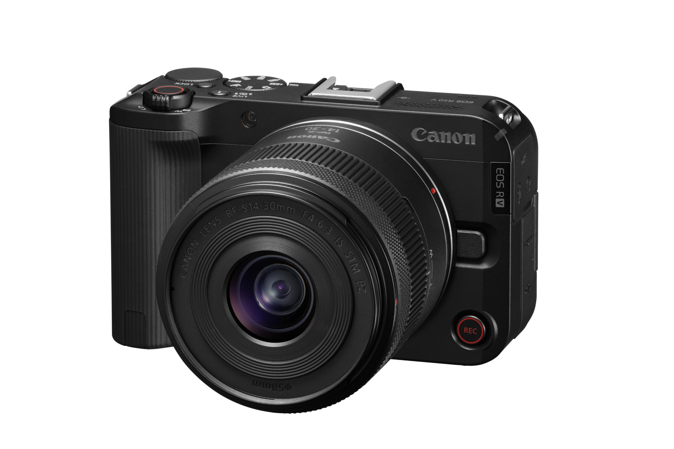 Câmera Canon EOS R50 V Mirrorless 4K Kit RF-S 14-30mm f/4-6.3 IS
