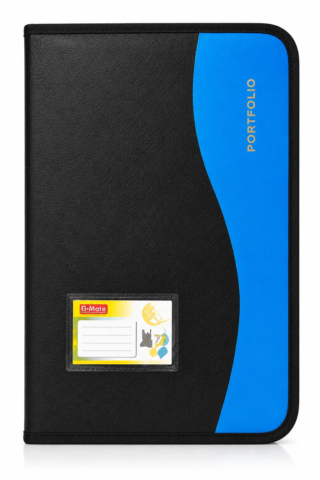 Cuzinote Premium Leather Document Folder with 20 Sleeves & Zip - Image 1