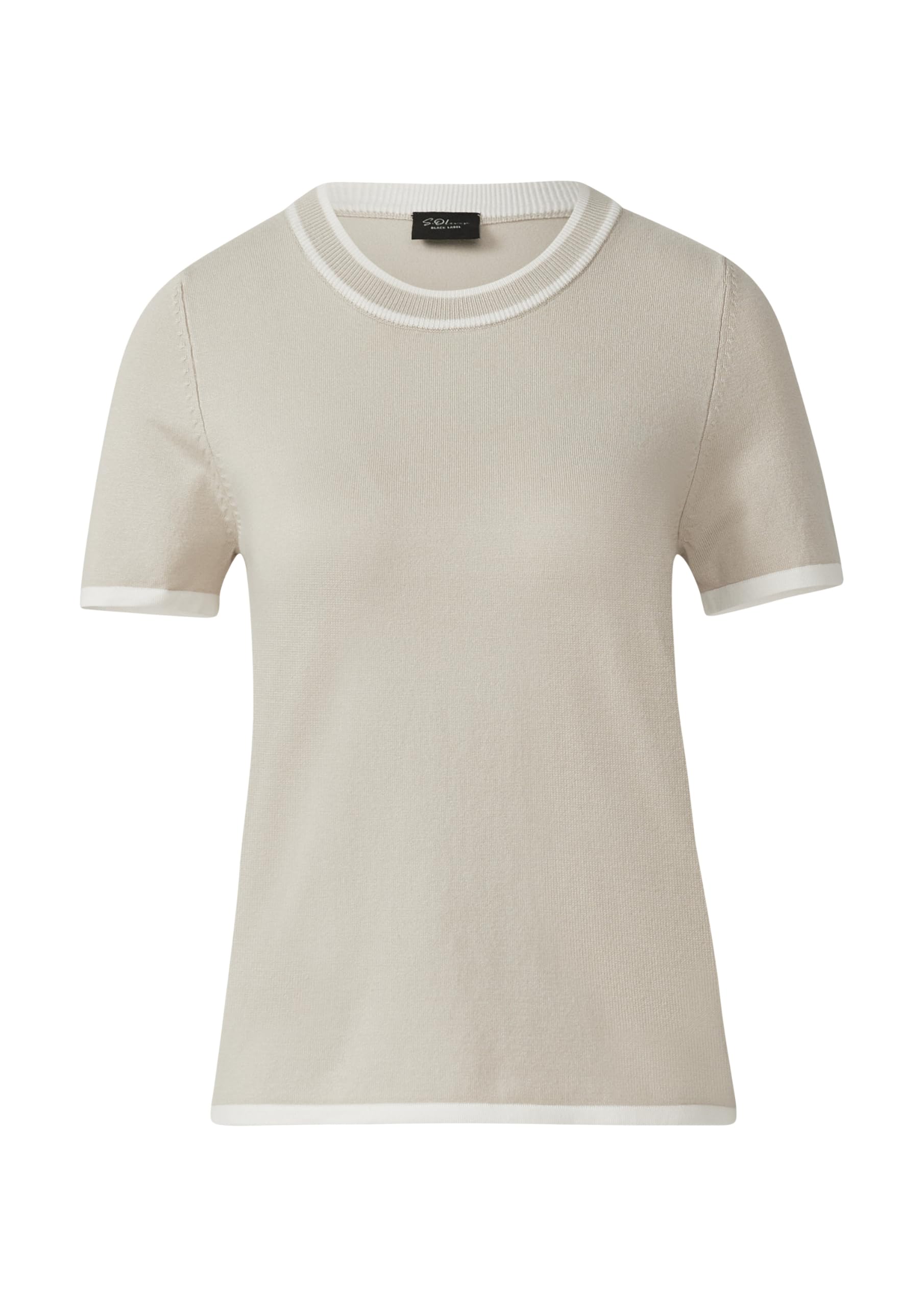 s.Oliver Damen Kurzärmeliger Strickpullover mit Kontrastdetails Pullover Kurzarm (1er Pack)