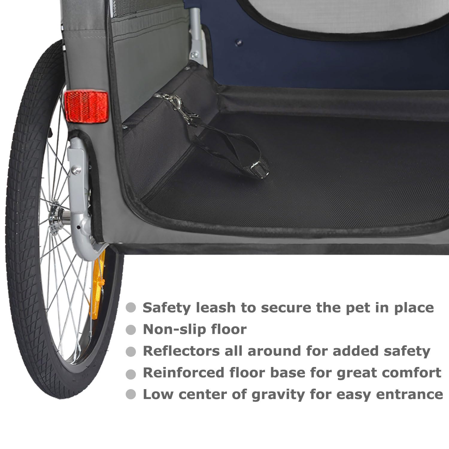DOGGYHUT® Premium Large Hundeanhänger Fahrradanhänger groß ca. 270 Liter Volumen für mittelgroße und große Hunde