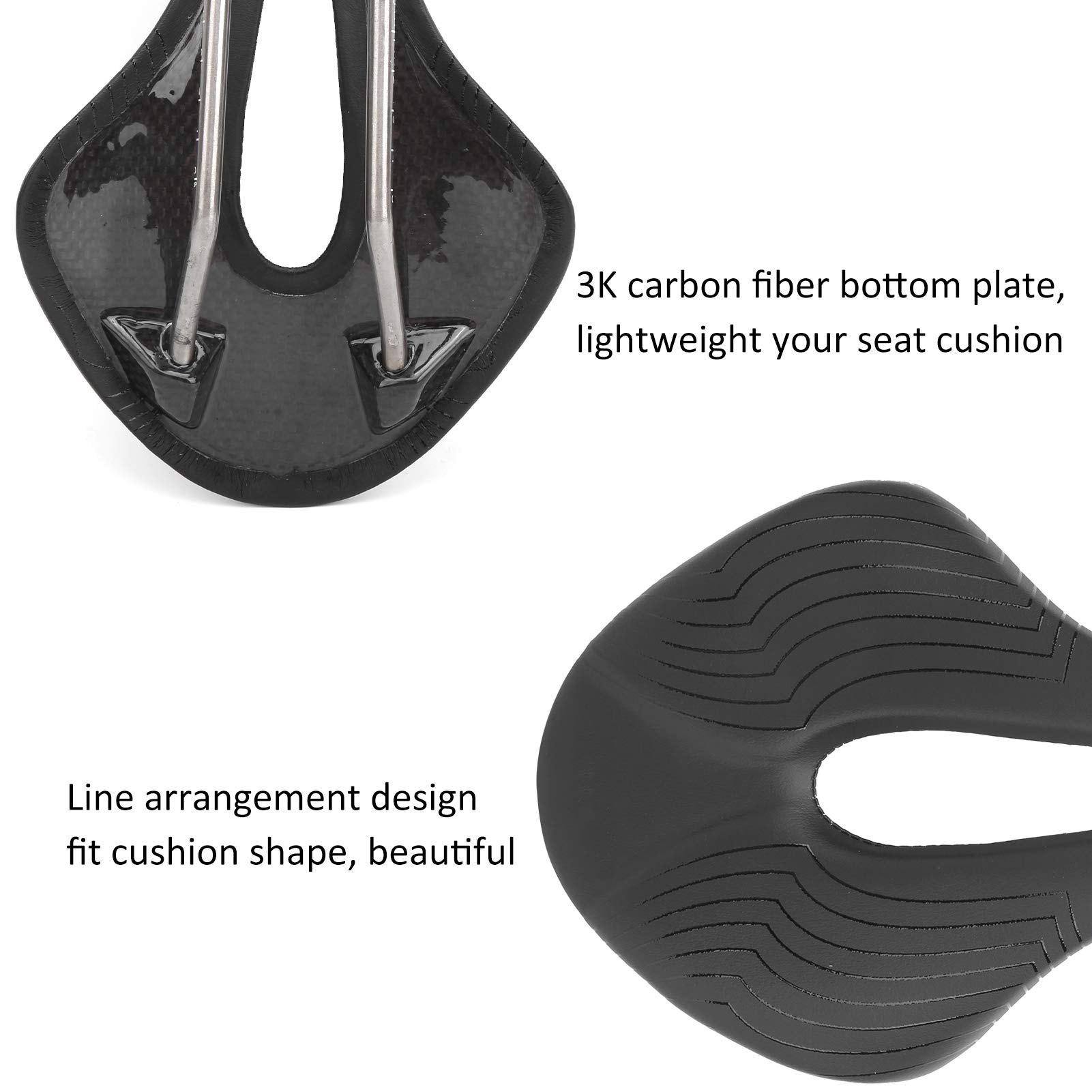 Sella della bici Ultra Light Microfiber Leather Hollow Seat Cuscino per