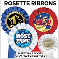 Vista 2 de Angus Steer Blue Rosette Ribbon, Premio Angus Cattle Trophy Ribbon Award