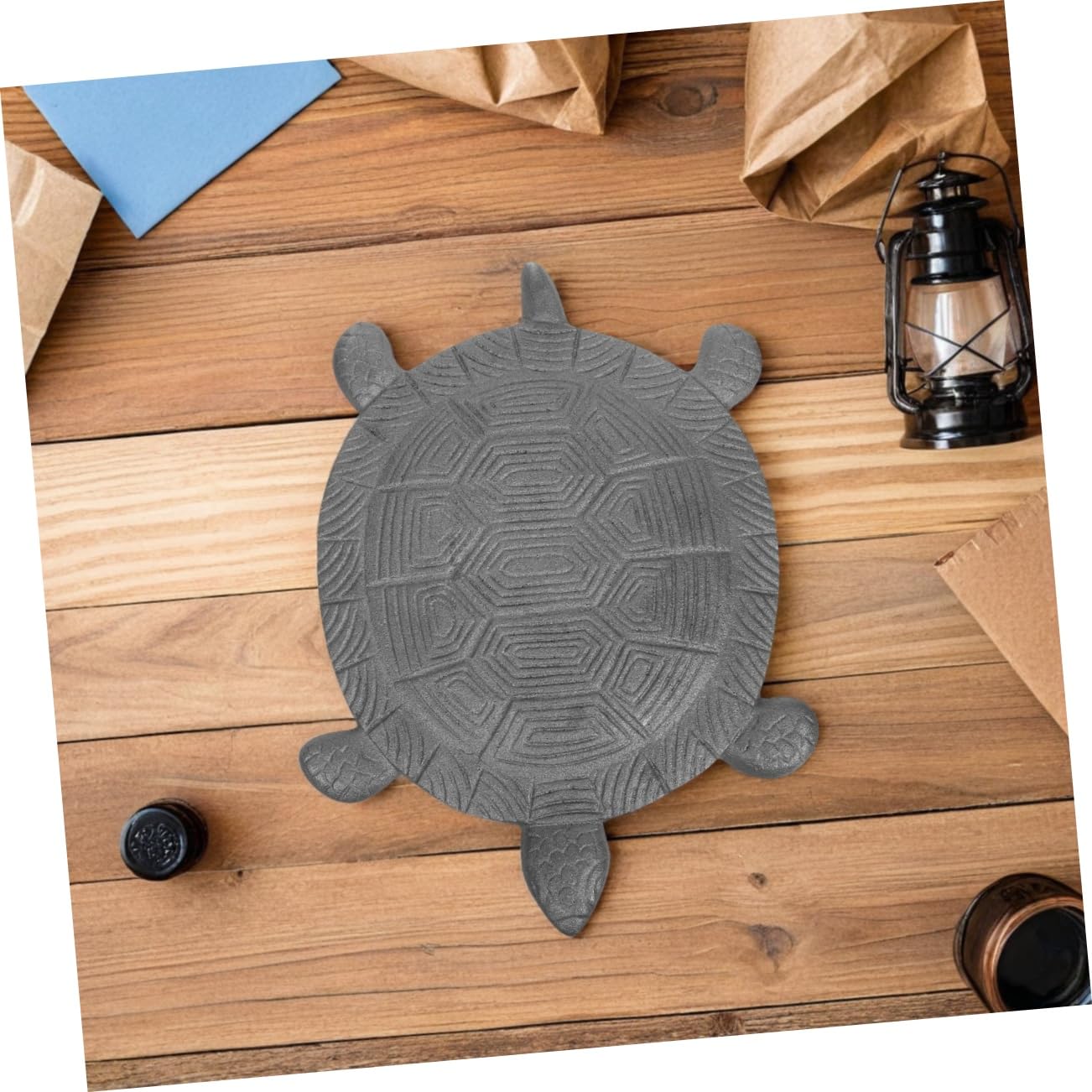 Kisangel Cast Iron Turtle Stepping Stone for Walkway Garden Decorative Outdoor Paver Stepping Mat for Yard Patio and Pathway Decoration