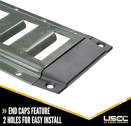 Miniatura 6 de US Cargo Control Kit de amarre E Track, 16 piezas, rieles E de 5 pies, tapas de extremo de riel E, correas de rueda, accesorios de riel E para