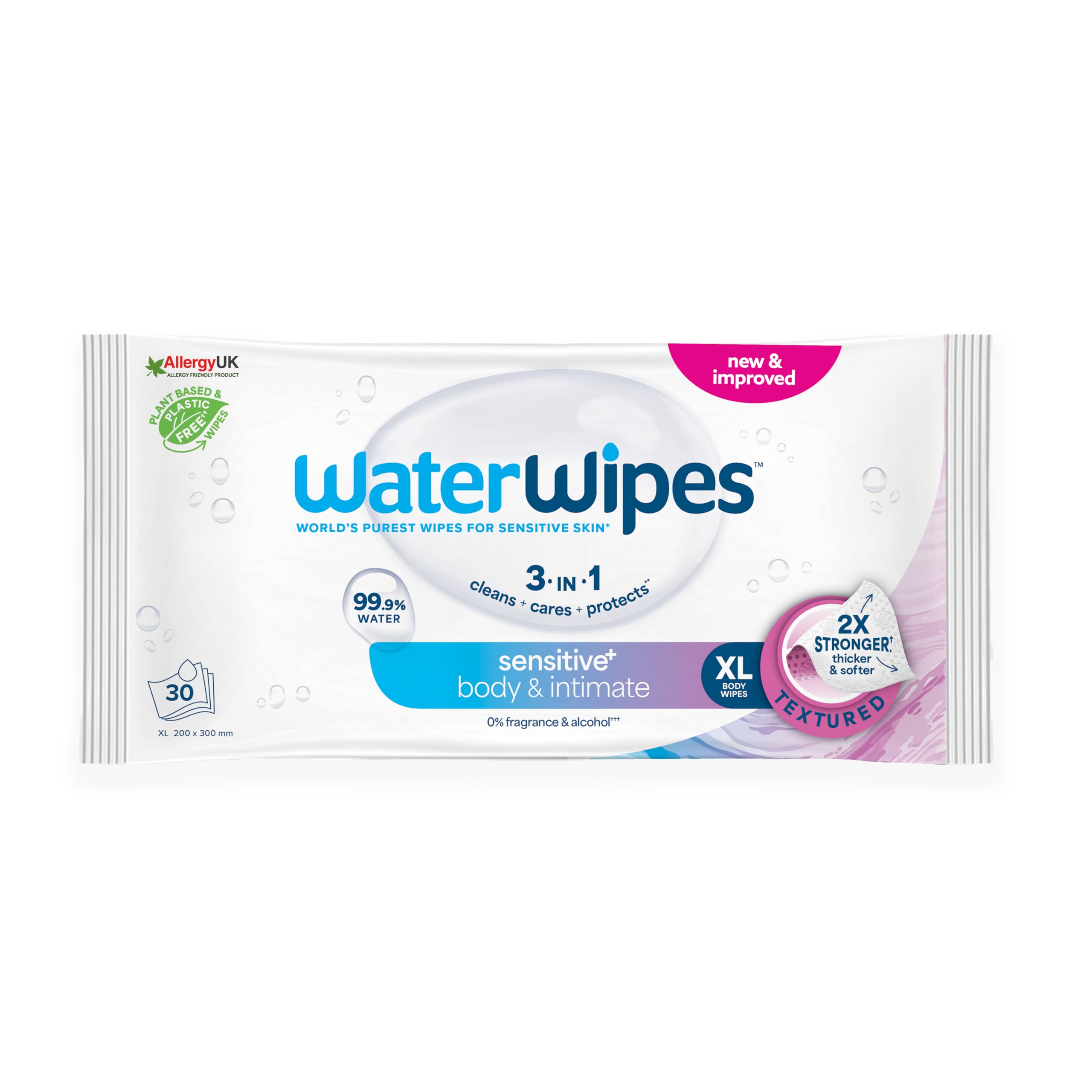 Waterwipes Adult Care Wet Wipes For Adults 30 Pc