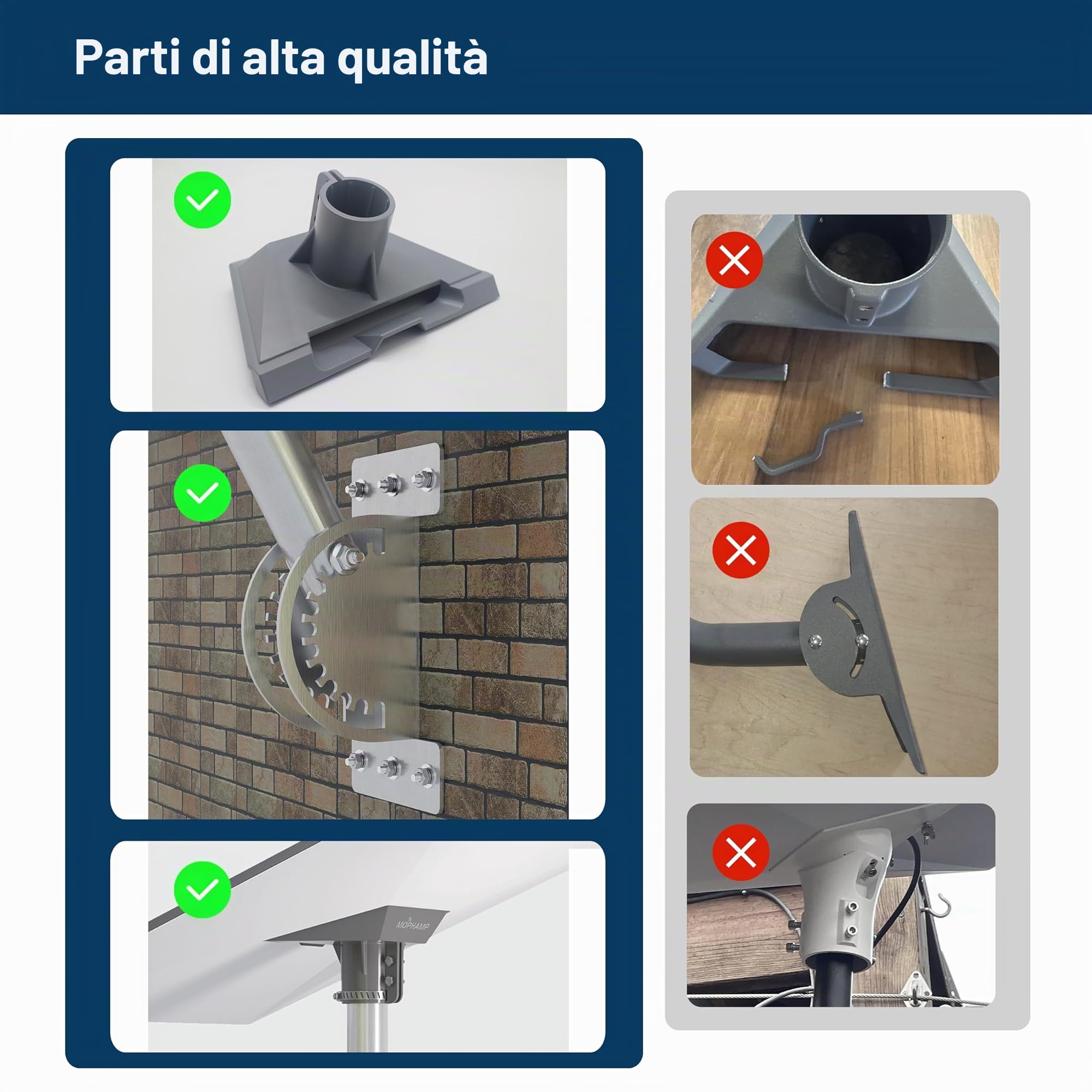 Kit di montaggio su tetto in acciaio inossidabile con angolazione regolabile per parabola Starlink Standard (Gen 3) | Adattatore per tubo inclinato di 20° e asta dritta inclusi