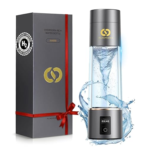 Generador de botellas de agua de hidrógeno, hasta 6400 PPM y retención de hidrógeno de 12 horas, tecnología SPEPEM certificada por IHSA, portátil,