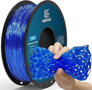 GEEETECH TPU Filament, TPU 95A,Transparent blau,1kg Spule für 3d Drucker