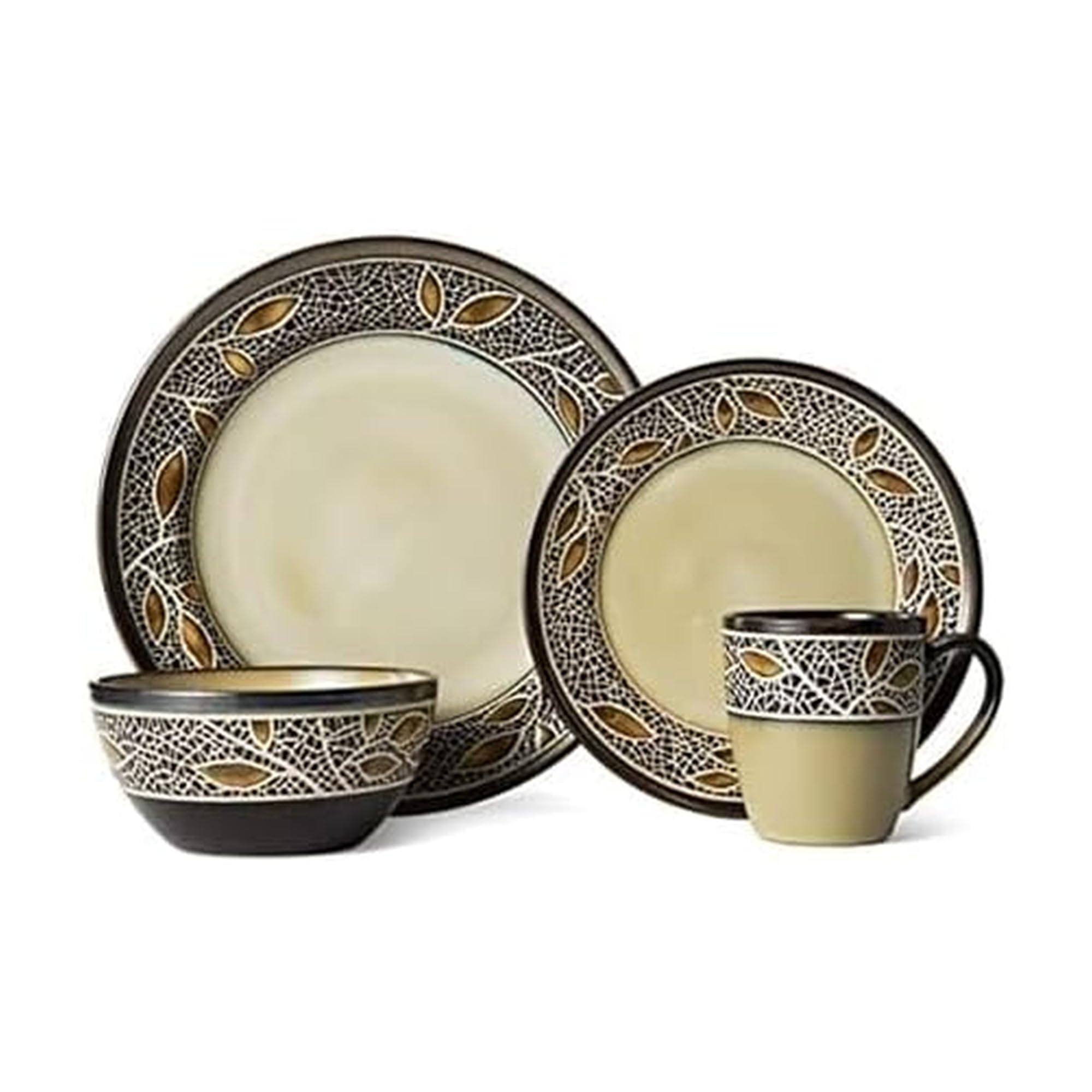 Amazon.com: Gourmet Basics Alexandria Dinnerware Set (16 Piece