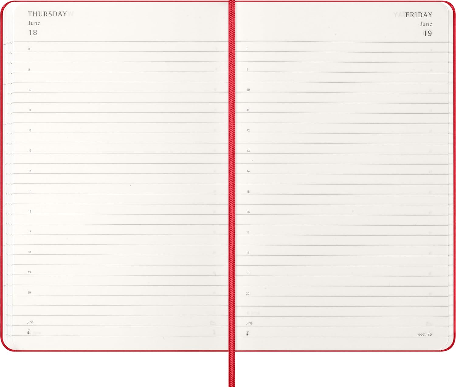 Moleskine Classic 12 Month 2026 Daily Planner, Hard Cover, Large (5" x 8.25"), Scarlet Red, 400 pages