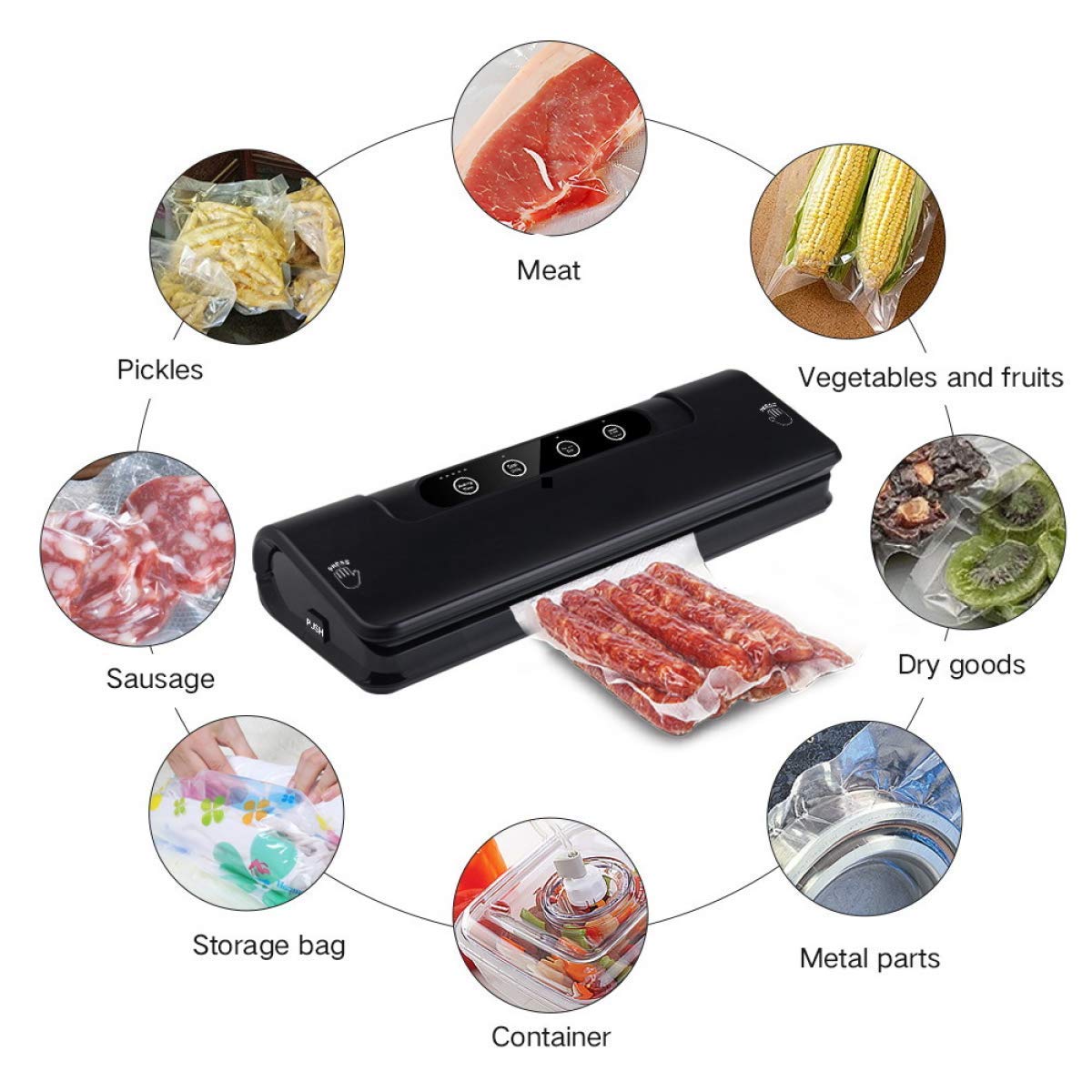 Confezionatrice sottovuoto Macchina per sigillare Alimenti Completamente Automatica Confezione in plastica per balle Macchina per conservare Il Fresco con modalità di umidità secca