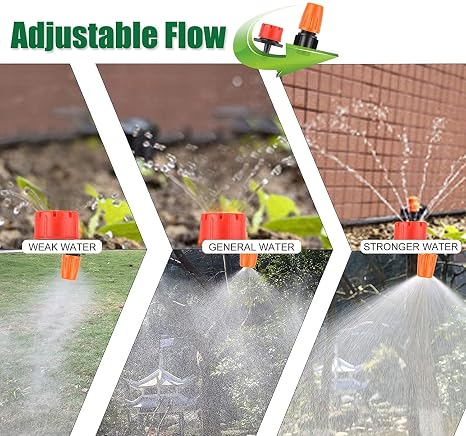 Automatic Watering System Kit with Irrigation Hose - Drip Irrigation System for Garden, Plants, Flowers - Adjustable Water Flow, Easy to Assemble (164FT)