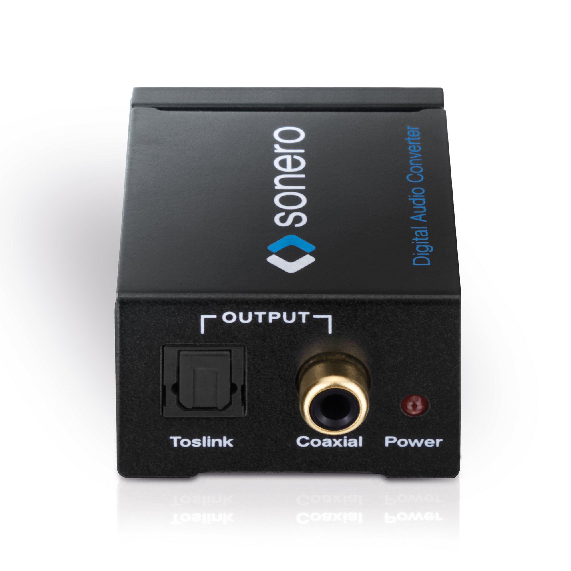 sonero AC000 konwerter audio analogowy/cyfrowy, 2 x cinch stereo audio (L/R) na Digital Audio (optyczny/koncentryczny)