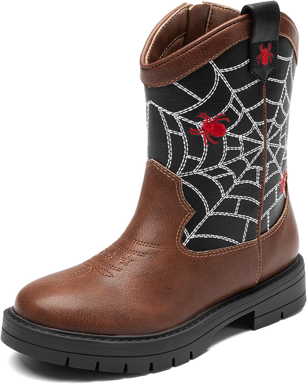 DREAM PAIRS Kids Cowboy Boots - Side Zipper Comfort