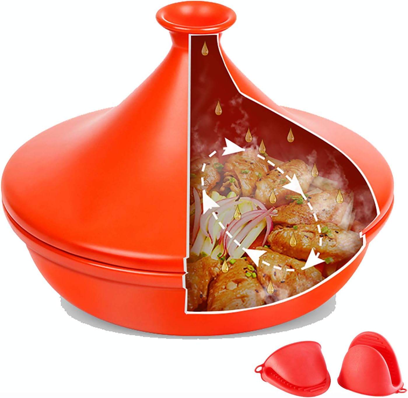 28 cm Tajine調理鍋 セラミックTagine鍋鉛フリー調理および煮込み