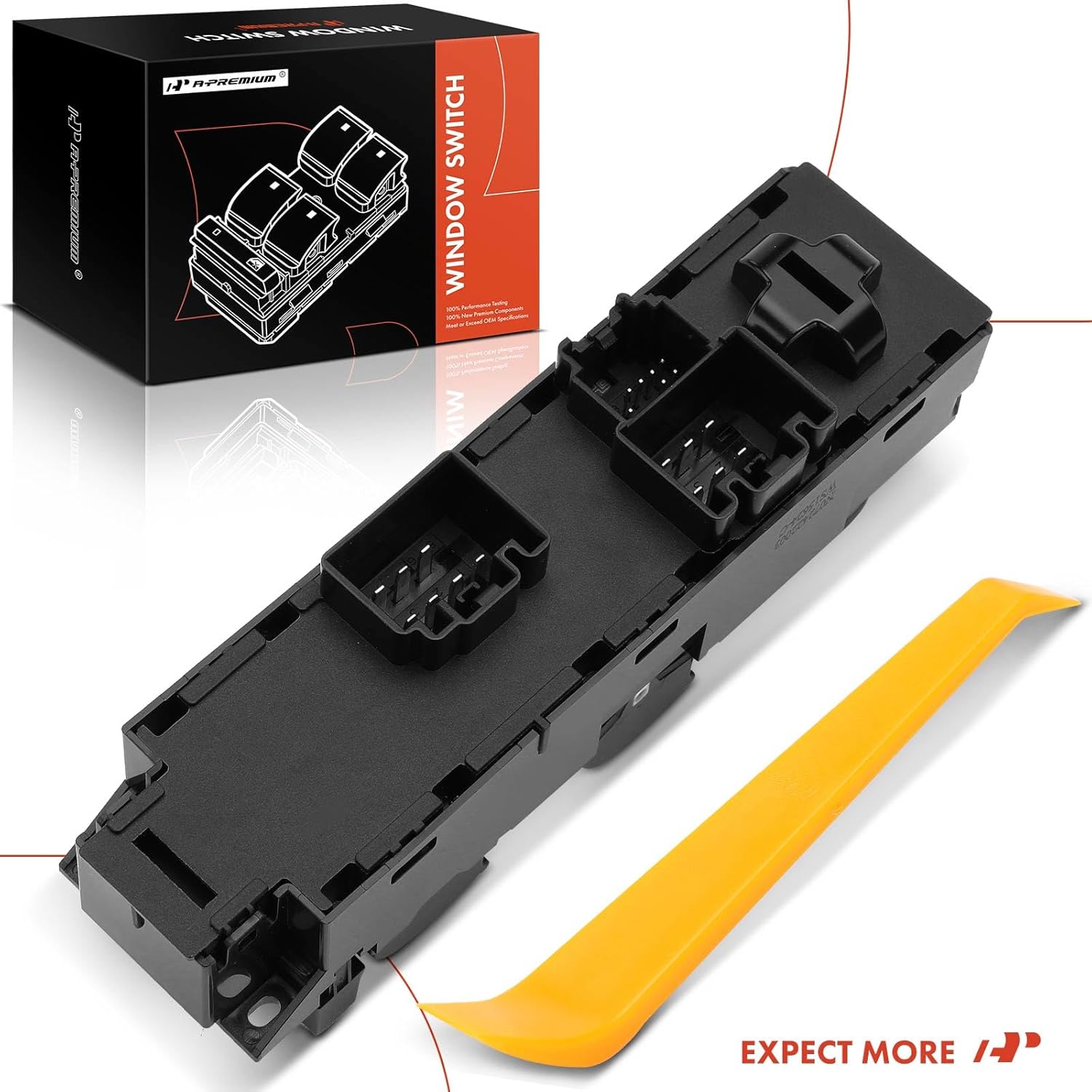 A-Premium Master Power Window Switch Compatible with Ford Escape 2013/2015-2019, Focus 2013/2015-2018, 20 Pins, with Driver Auto Down, Front Left Driver Side