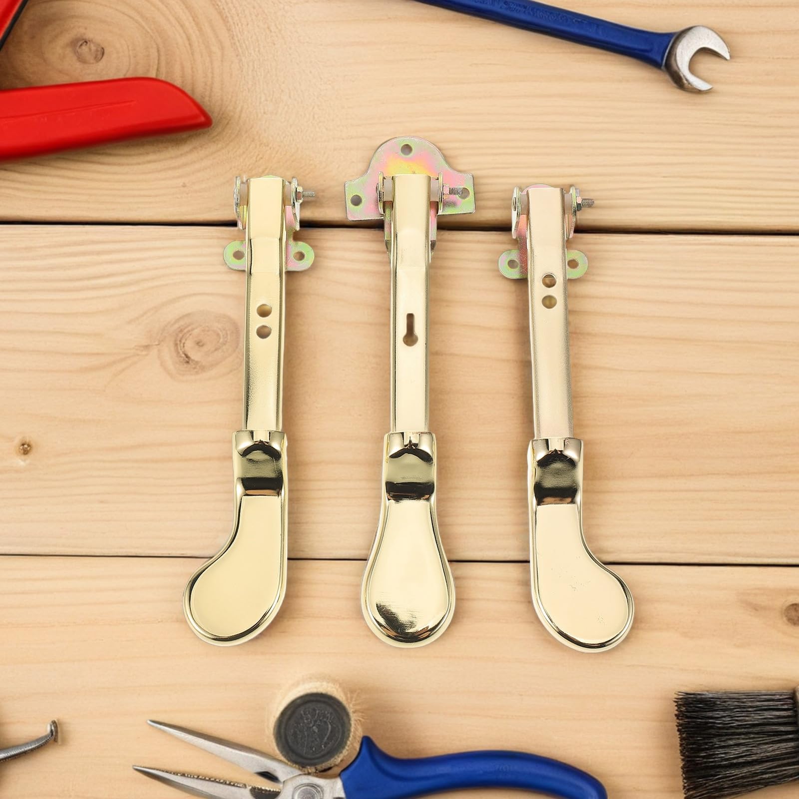 Pedale Sustain per Pianoforte Verticale Oro Metallo 3 Pezzi | Doppio Foro, Compatibilità, Design Elegante, per Musicisti Professionisti e Parti di Ricambio