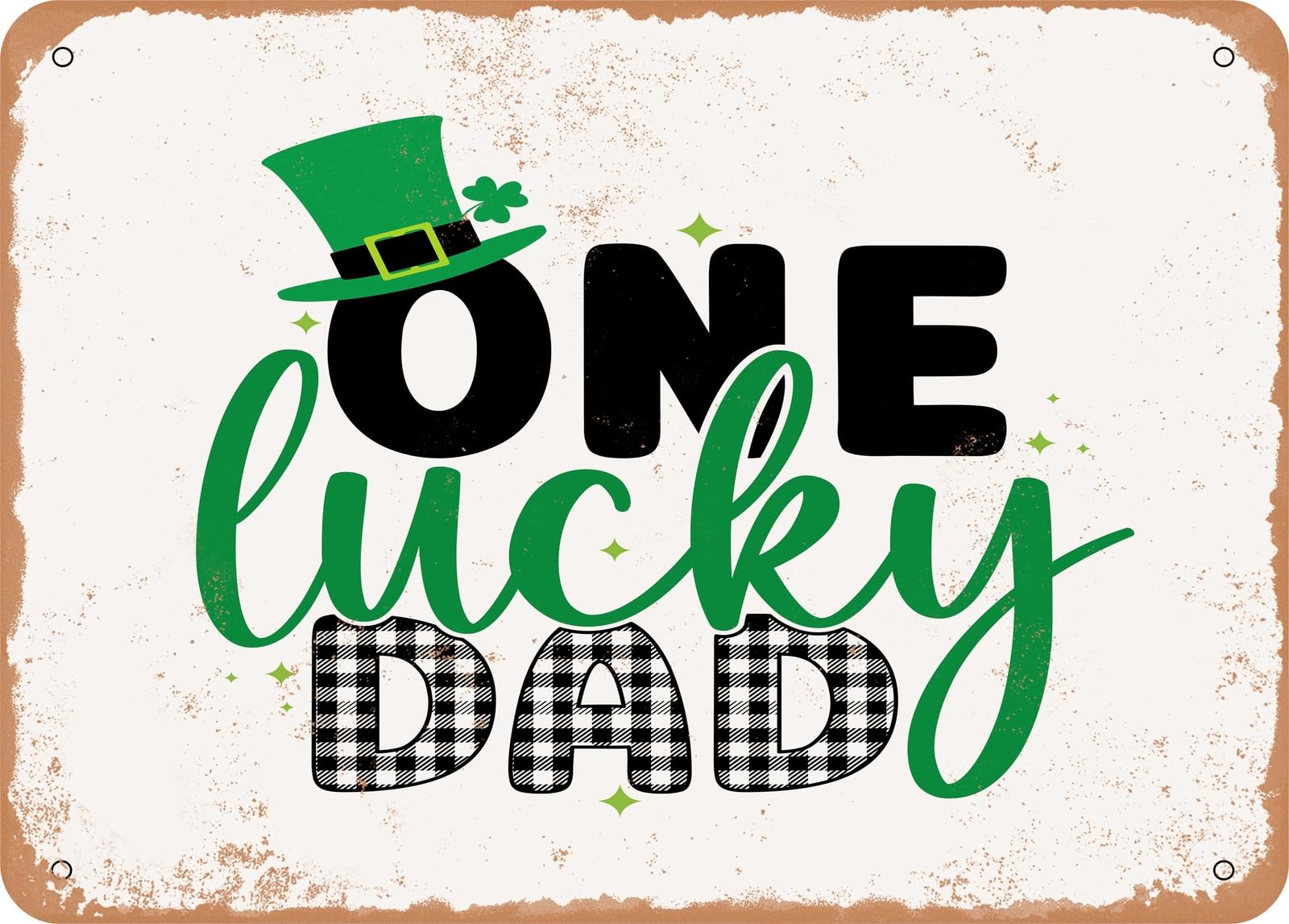 Miaomansenstore Metal Sign - Ne Lucky Dad - Vintage Look Sign Home Decor