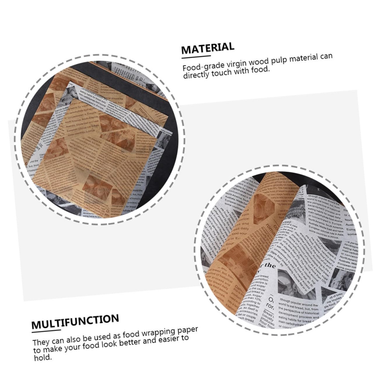 500 Pièces Papier Sulfurisé Antiadhérent Absorbant Huile pour Friture Cuisson Snacks Burgers Frites Pâtisserie