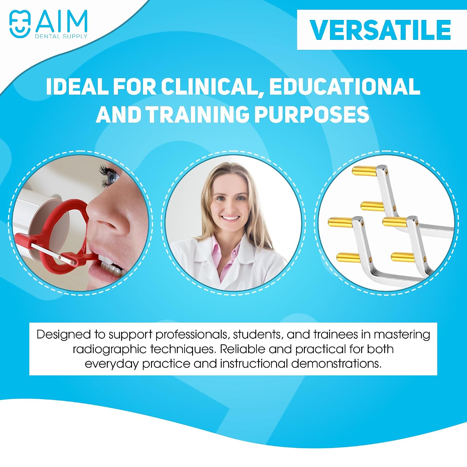 ADS - Dental X-Ray Positioning Indicator with Alignment Arm, XCP Style, Rinn FPS 3000 Autoclavable, by Aim Dental Supply- Posterior Yellow(5, Yellow, Aligning Arm)