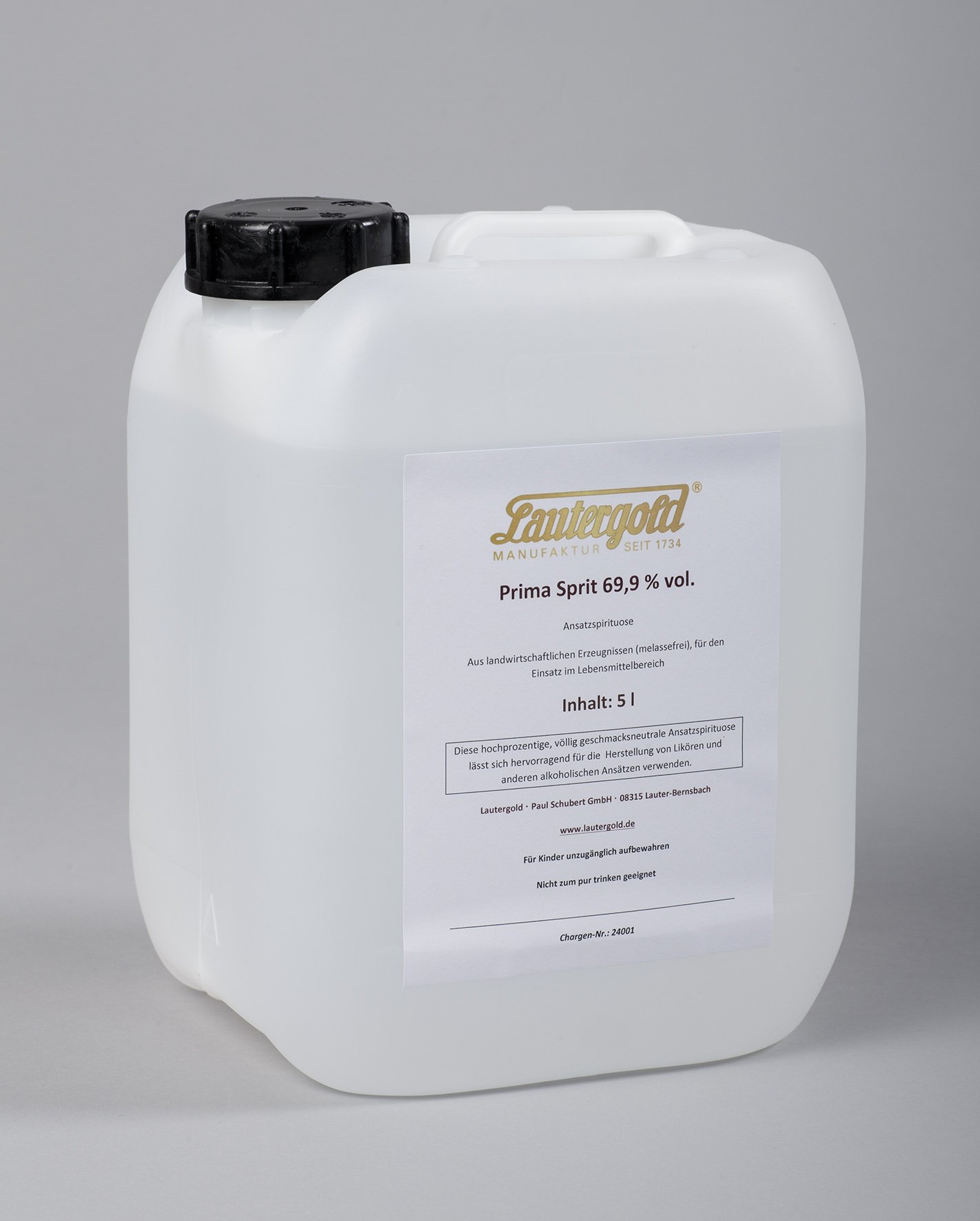 Lauterer Prima Sprit 5l 69,9% vol. Ansatzspirituose Alkohol