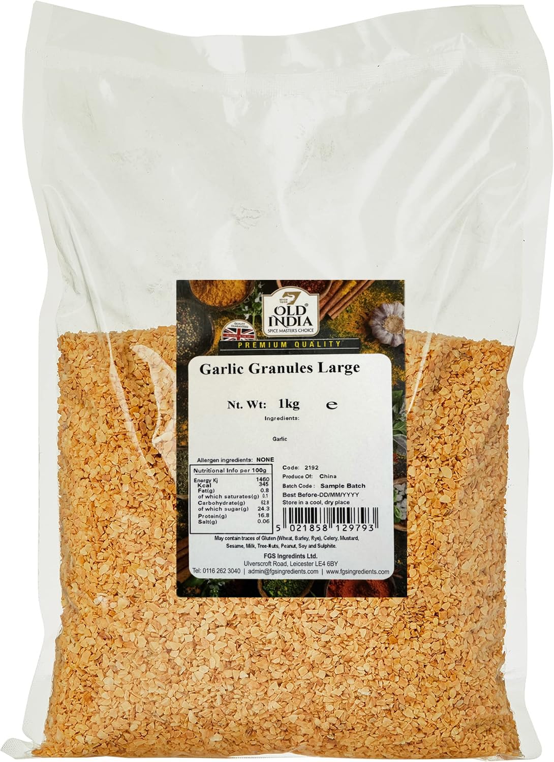 Old India Garlic Granules Large 1kg