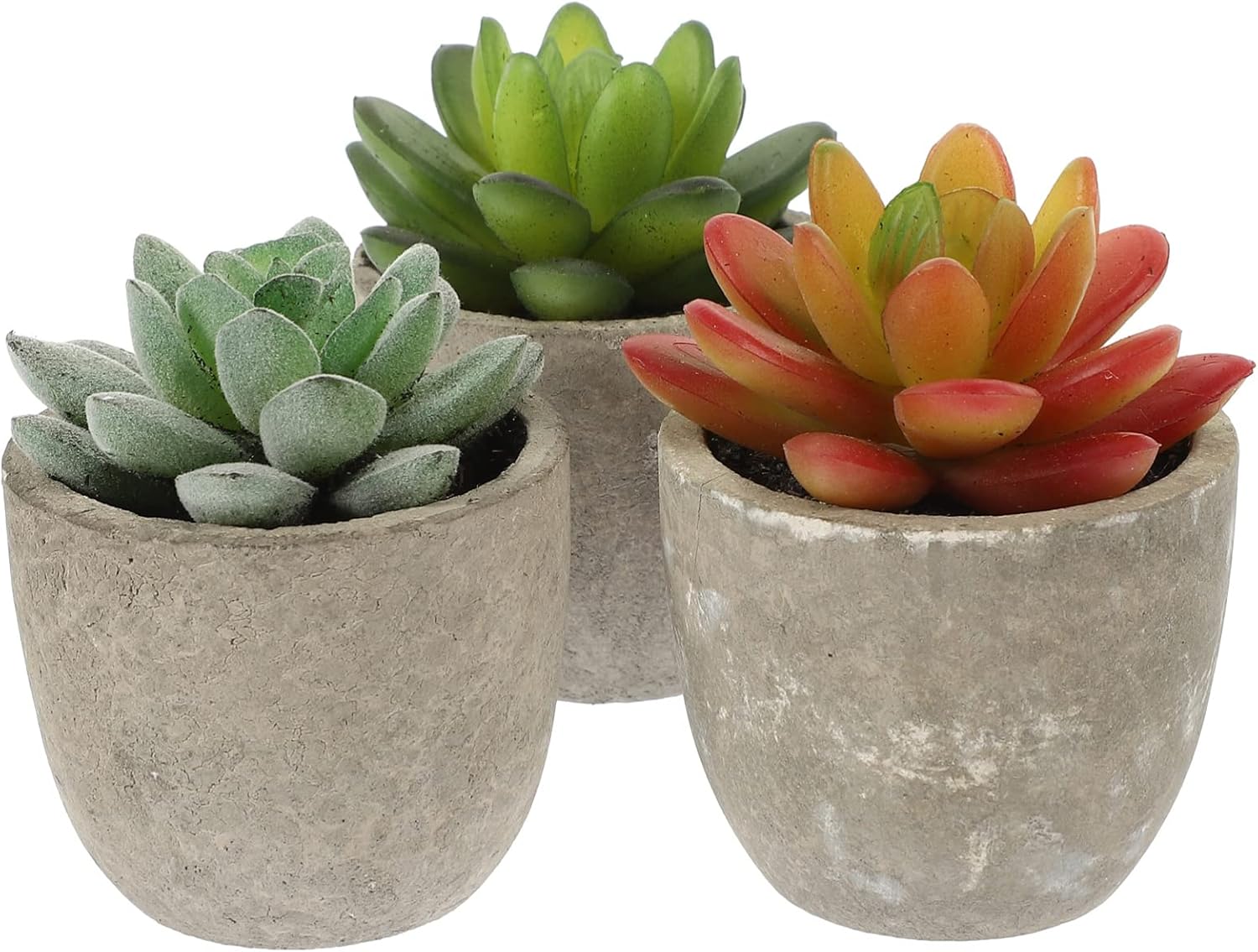 FOMIYES 3pcs Simulated Potted Plant Artificial Succulents